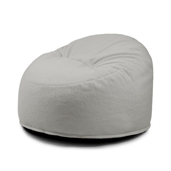 Svijetlo siva vreća za sjedenje od bouclé tkanine Om 85 – SLOWDOWN