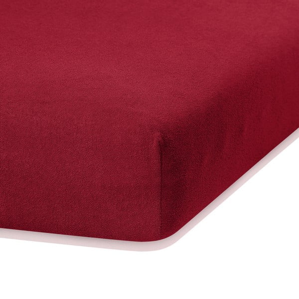 Tamnocrvena elastična plahta AmeliaHome Ruby Siesta, 200/220 x 200 cm-image-2