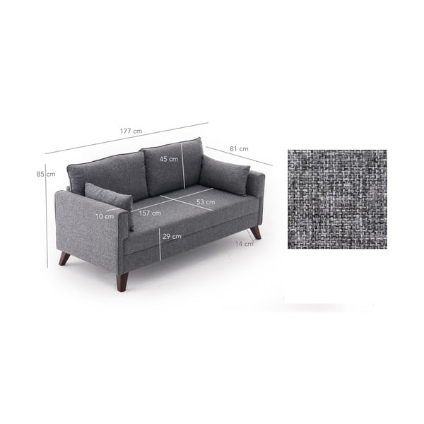 Siva sofa 177 cm Bella – Balcab Home-image-4