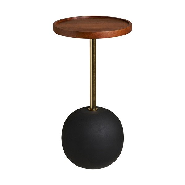 Okrugao pomoćni stol sa stolnom pločom od drveta manga ø 30 cm Sirone – House Nordic-image-2