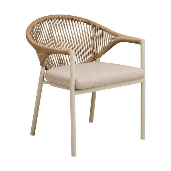 Bež metalna/podstavljena vrtna stolica Abela – House Nordic