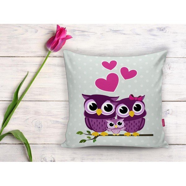 Jastučnica s primjesom pamuka Minimalist Cushion Covers Hearts Owls, 45 x 45 cm-image-2