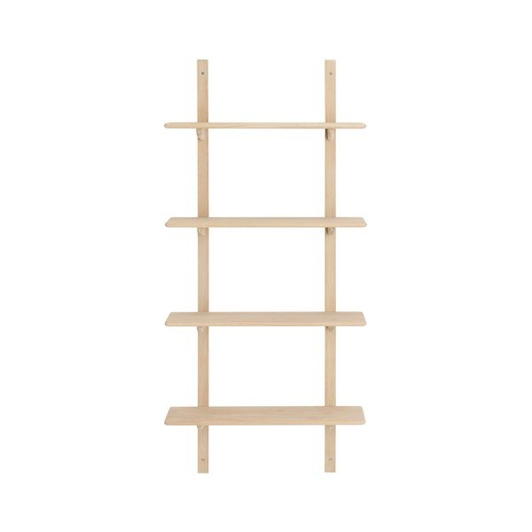Polica s više razina od punog hrasta u svijetloj prirodnoj boji 70 cm Albin – Ellos Home-image-2