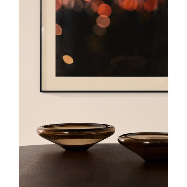 Bež staklena zdjela ø 27 cm Zolira – Kave Home-image-1