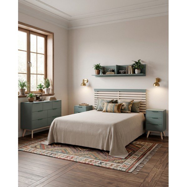 Komoda prljavo zelena 120x83x40 cm Pisco – Marckeric-image-1