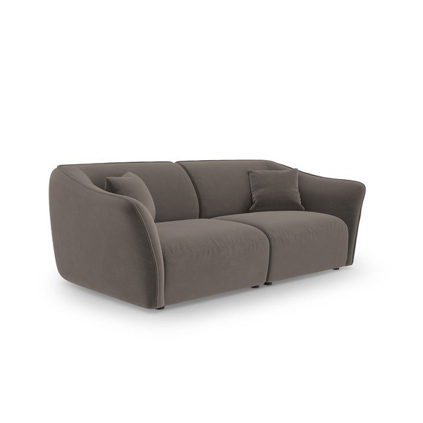 Smeđa baršunasta sofa 206 cm Tokyo – Cosmopolitan Design-image-2