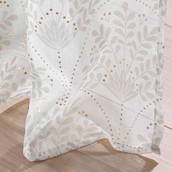 Bijela/bež prozirna zavjesa 140x280 cm Majestia – douceur d'intérieur-image-3