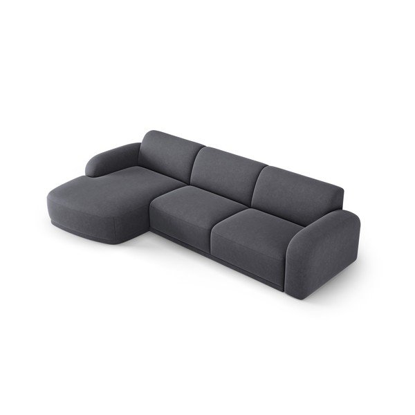Siva baršunasti kutna garnitura Erin – Micadoni Home-image-4