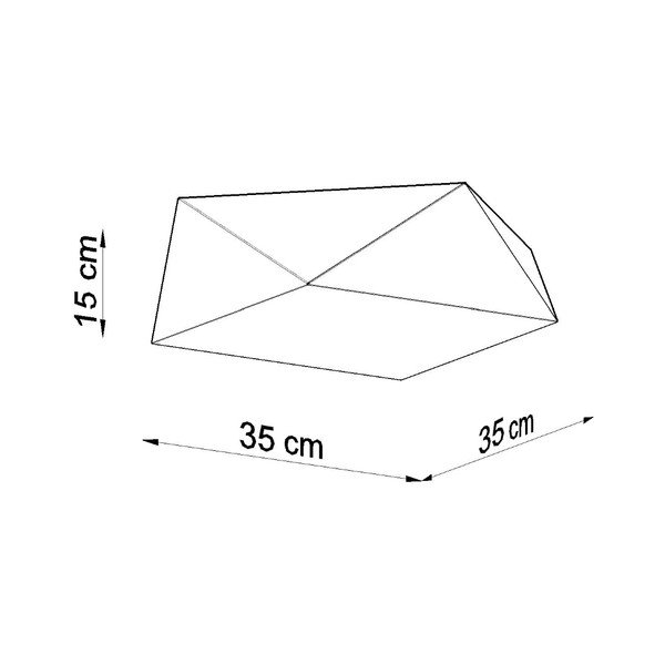 Crna stropna svjetiljka 35x35 cm Koma – Sollux-image-4