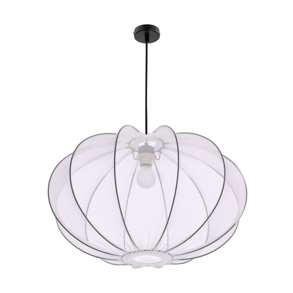 Bijela viseća svjetiljka s tekstilnim sjenilom ø 60 cm Mellow – Candellux Lighting-image-4