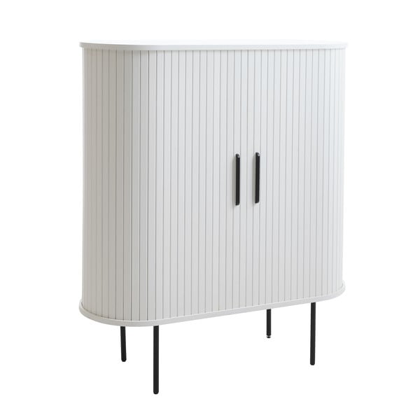 Bijeli ormarić s kliznim vratima 100x118x40 cm Nola – Unique Furniture-image-1