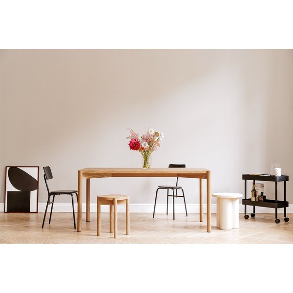 Bež metalni regal na kotačima 60x62x30 cm Nolle – noo.ma-image-4