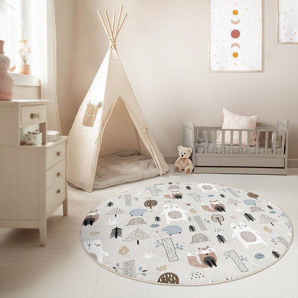 Periv dječji tepih ø100 cm Forest Friends – Mila Home-image-1