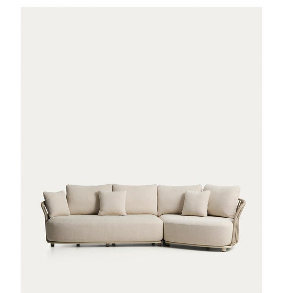 Bež/smeđe-siva podstavljena vrtna sofa Osani – Kave Home-image-2