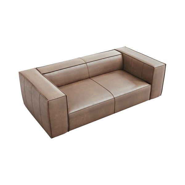 Svijetlosmeđi kožni kauč 212 cm Madame - Windsor & Co Sofas-image-3