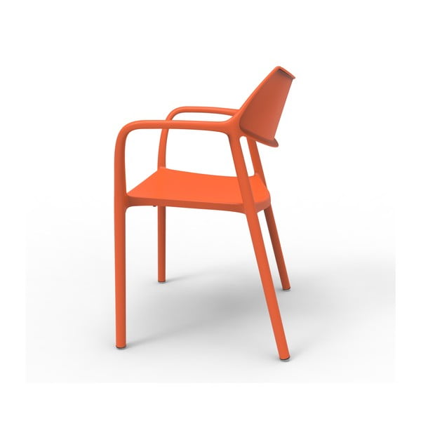 Set od 2 narančaste vrtne stolice s Resol Splash naslonima za ruke