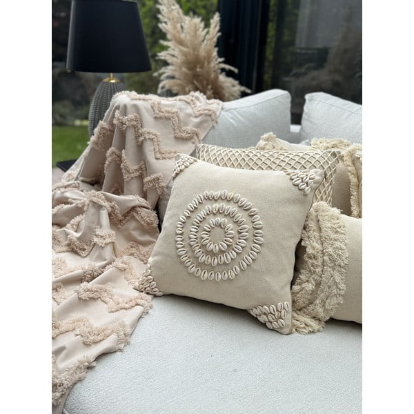 Pamučna ukrasna jastučnica 43x43 cm Seashells – Mioli Decor-image-3