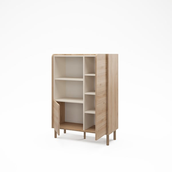 Ormarić u dekoru hrasta u prirodnoj boji 90x125x40 cm Monza – Marckeric-image-2