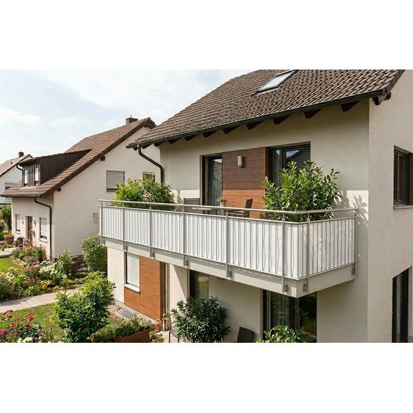 Bijeli plastični balkonski paravan 500x90 cm - Garden Pleasure