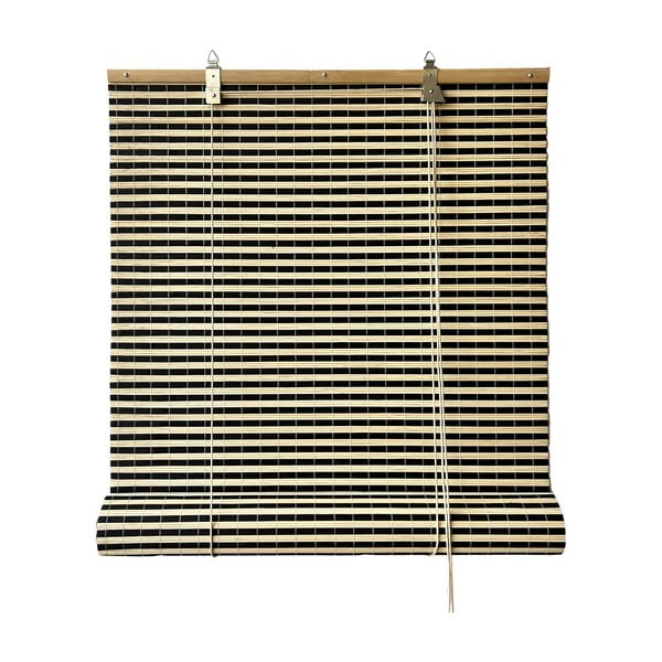 Crna/u prirodnoj boji rolete  od bambusa 150x160 cm Vela – Gardinia