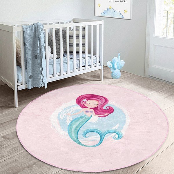 Ružičasti dječji tepih ø 80 cm Comfort – Mila Home-image-1