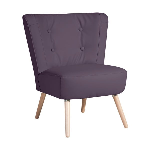 Ljubičasta fotelja od imitacije kože Max Winzer Neele Leather Violet