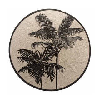 Crni/bež periv okrugli tepih ø 120 cm Tropic – douceur d'intérieur
