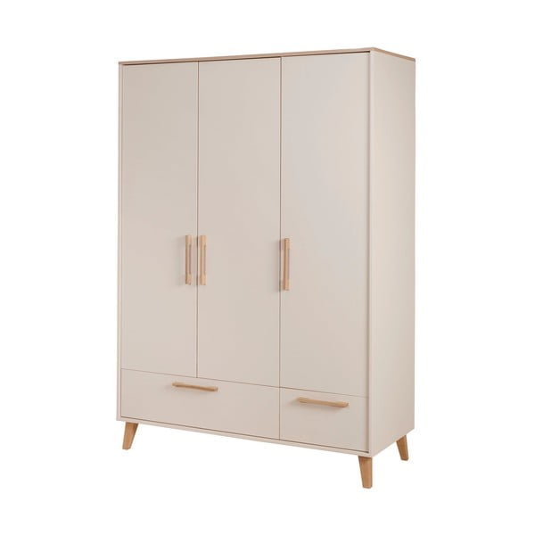 Krem/u prirodnoj boji dječja garderoba u dekoru hrasta 138x200x55 cm Jil – Roba-image-2