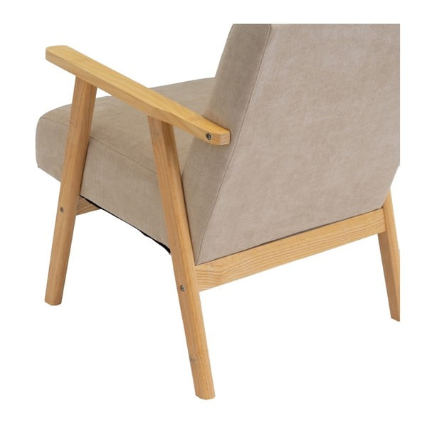 Bež fotelja od šenila Vintage – Casa Selección-image-4