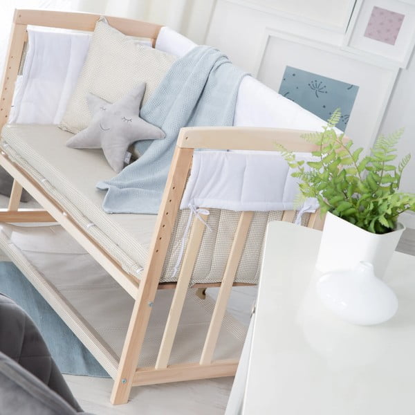Kolijevka s prostorom za pohranu/s baldihanom 90x45 cm u prirodnoj boji Liebhabär – Roba-image-4