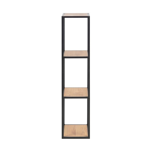 Crna/u prirodnoj boji zidna polica u dekoru hrasta 37x108 cm Seaford – Actona-image-3