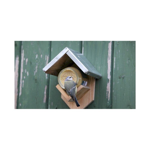 Zidna hranilica za ptice od borovine Esschert Design, visina 19,5 cm-image-1