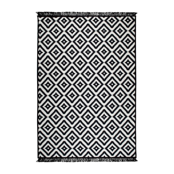 Crno bijeli dvostrani tepih Helen, 140 x 215 cm