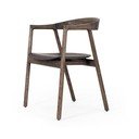 Smeđa blagovaonska stolica od punog hrasta Muna – Gazzda