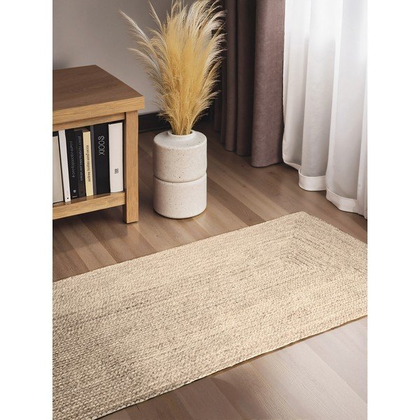 Krem obostrana/ručno rađena jutena staza 80x200 cm Juno – Hanse Home-image-1