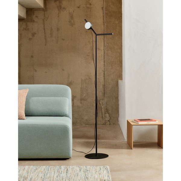 Crna LED stojeća svjetiljka s mogućnosti zatamnjivanja (visina 160 cm) Orey – Kave Home-image-2