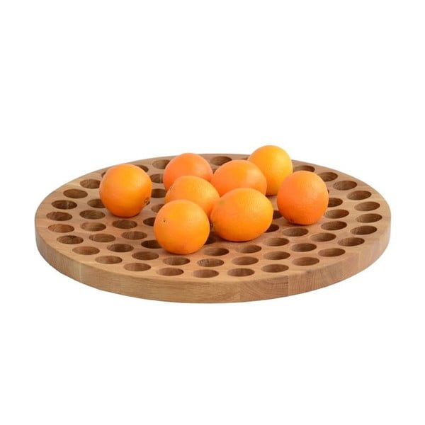 Wireworks Geo hrastova zdjela za voće, Ø 50 cm