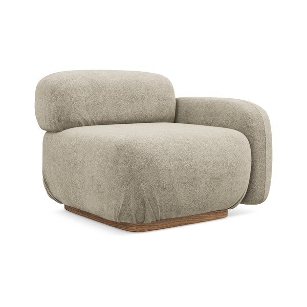 Bež modularna sjedeća garnitura od bouclé tkanine (s desnim kutom) Ailani – Makamii-image-1