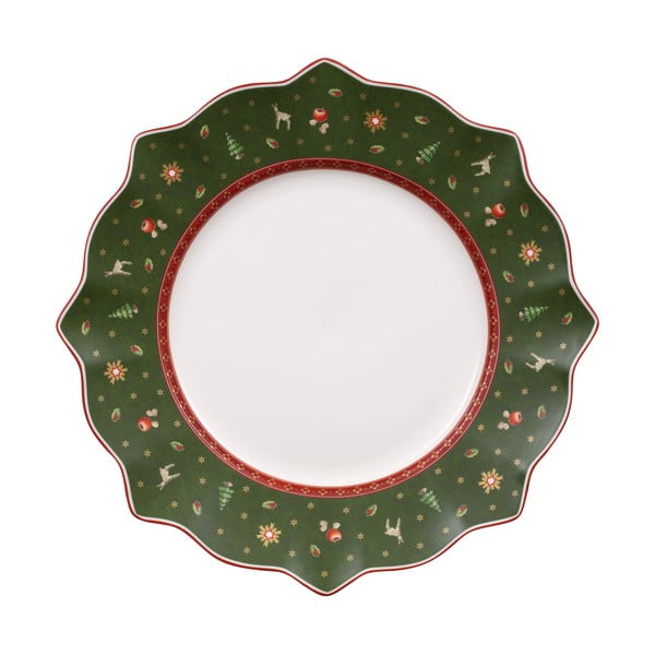 Tanjur od zelenog porculana s božićnim motivom Villeroy & Boch, ø 28 cm