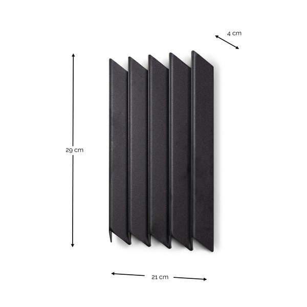 Crna metalna zidna vješalica 21 cm Sensu – Spinder Design-image-4