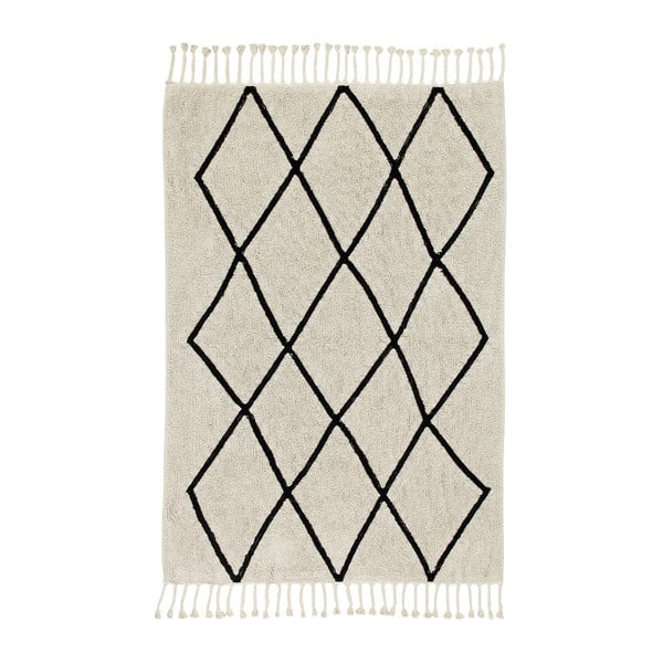 Krem periv/ručno rađen pamučan tepih 140x200 cm Bereber Beige – Lorena Canals