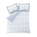 Bijela/plava posteljina za bračni krevet 200x200 cm Lucie Floral Frill – Catherine Lansfield