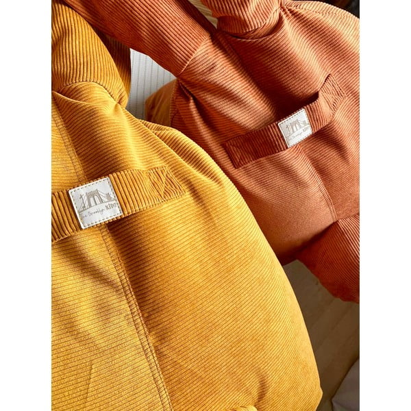 Oker žuta dječja vreća za sjedenje Funny Bunny – The Brooklyn Kids-image-1