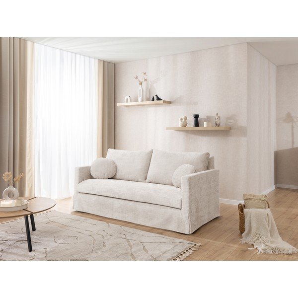 Krem sofa 195 cm Paphos – Ropez-image-2