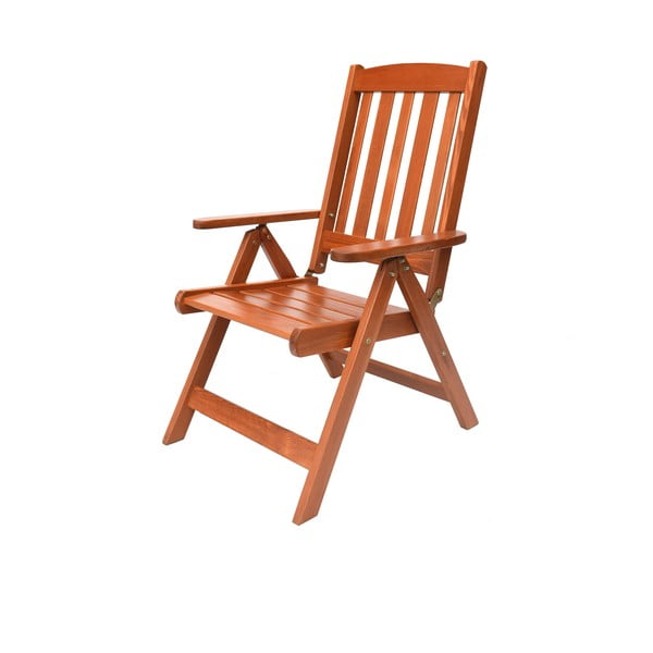 Smeđa vrtna stolica od masivnog drveta Luisa – Rojaplast-image-2