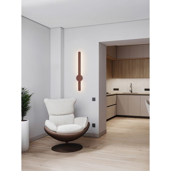Smeđa LED zidna lampa aluminijska Norei – Nova Luce-image-3
