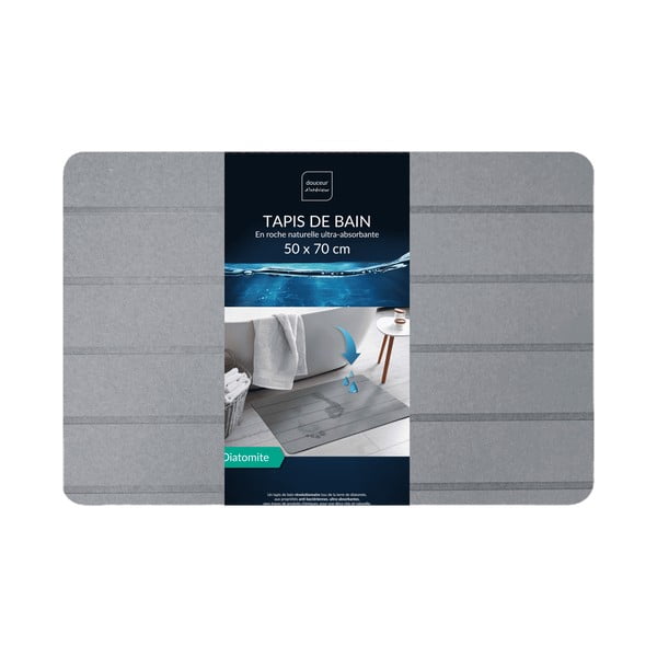 Siva kupaonska prostirka 50x70 cm Baline – douceur d'intérieur-image-3