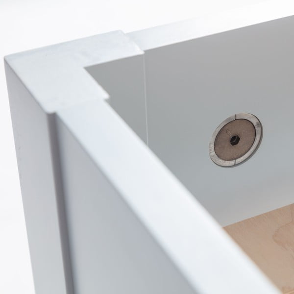 Svijetlo sivi bračni krevet od bukovog drveta sa podnicom 140x200 cm Dabi - Ragaba-image-4