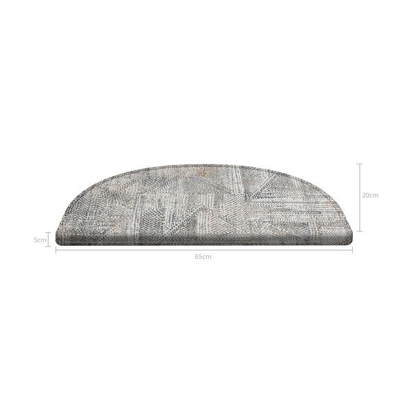 Sivi tepisi za stepenice u setu od 16 komada Horizont - Vitaus, 65 x 20 cm-image-4