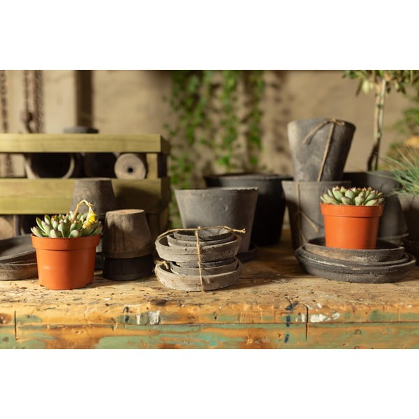 Set od 3 zdjele ispod saksije od terakote Esschert Design-image-4